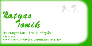 matyas tomik business card